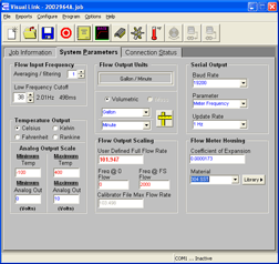 Screenshot of Visual Link software