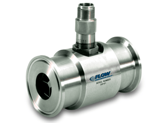 Sanitary turbine flow meters