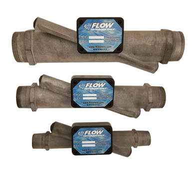 Inline ultrasonic flowmeters for low viscosity fluids