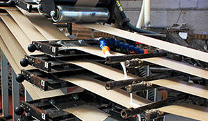 Photo of a cascading gluing system